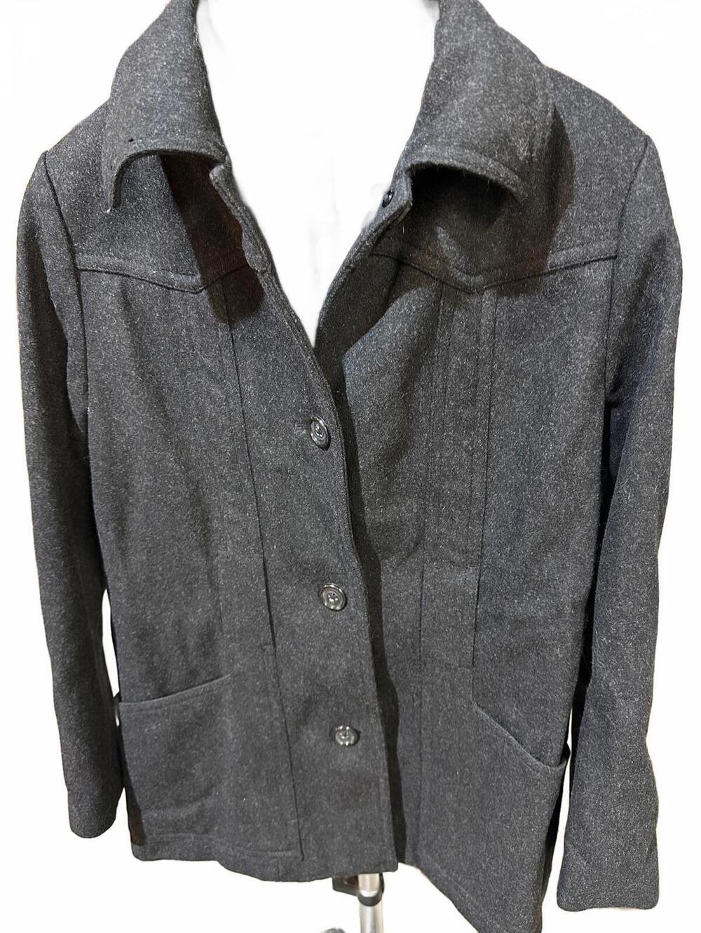 J.Crew Womens M Gray Wool Blend Car Coat Jacket